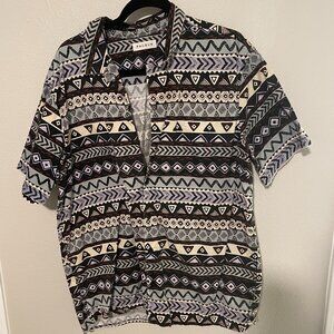 Pacsun Tribal Design Button Down